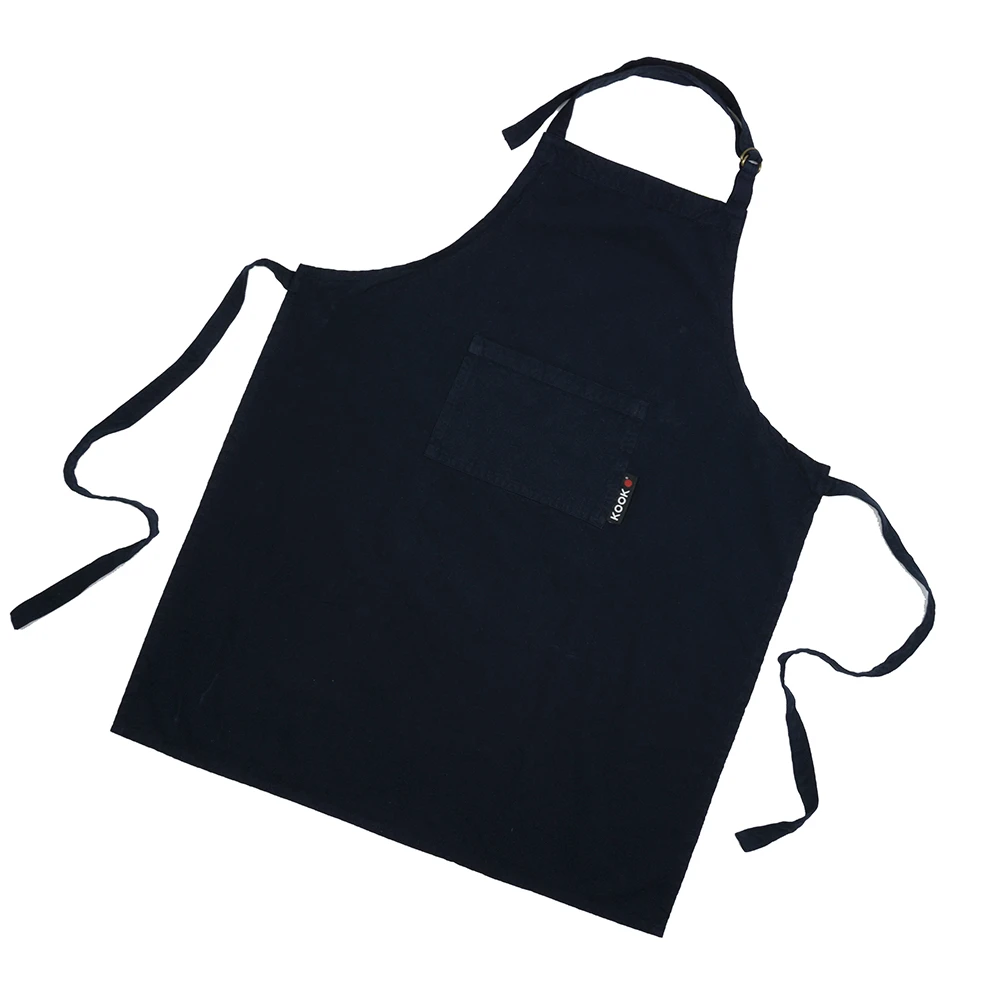 KOOK Keukenschort Washed Uni Navy 90 x 70 cm KOOK Keukenschort Washed Uni Navy 90 X 70 Cm -Praktische Winkel Voor Keukenbenodigdheden R21.629.1