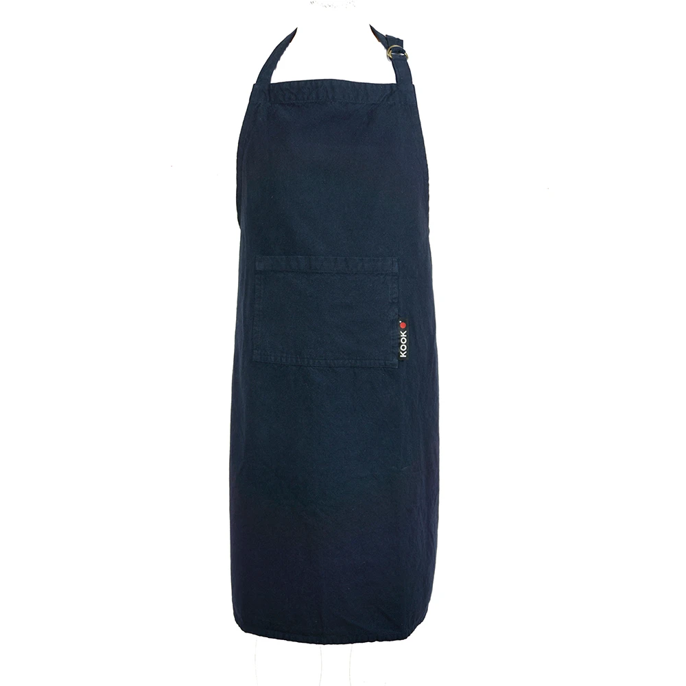 KOOK Keukenschort Washed Uni Navy 90 x 70 cm KOOK Keukenschort Washed Uni Navy 90 X 70 Cm -Praktische Winkel Voor Keukenbenodigdheden R21.629.2