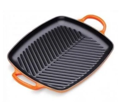 Le Creuset Grillplaat Signature - Oranjerood - 30 x 27 cm Le Creuset Grillplaat Signature - Oranjerood - 30 X 27 Cm -Praktische Winkel Voor Keukenbenodigdheden Rechthoekige grillplaat 30 cm Oranjerood 2