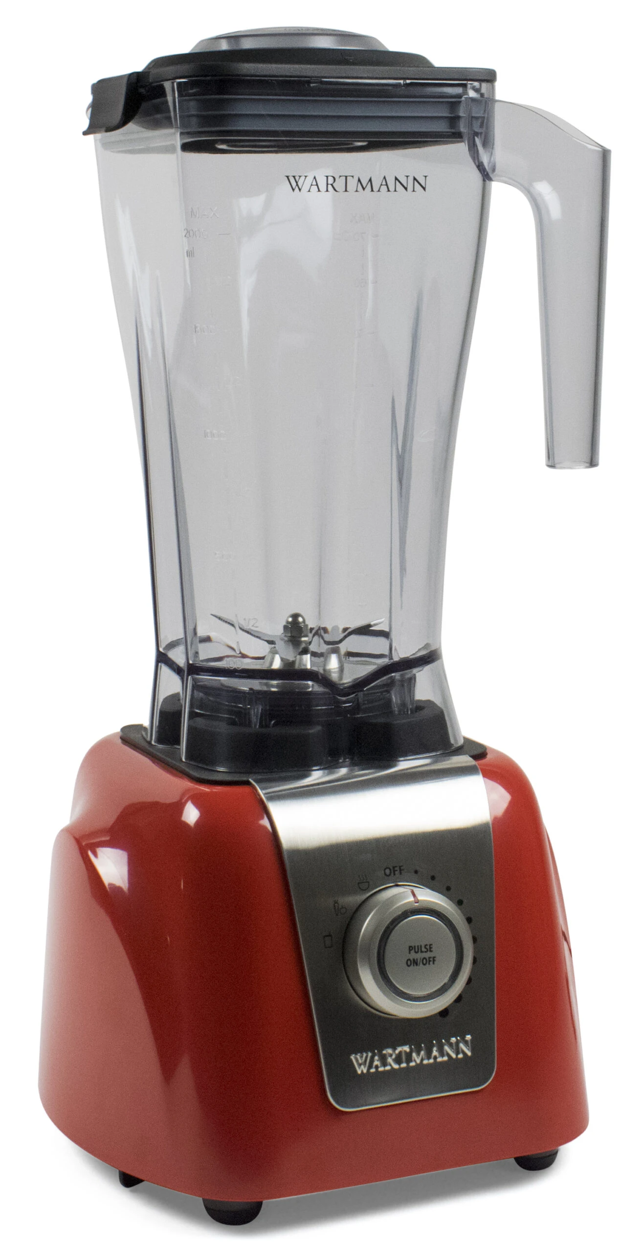 Wartmann Blender - 1250 W - rood - 2 liter Wartmann Blender - 1250 W - Rood - 2 Liter -Praktische Winkel Voor Keukenbenodigdheden Red OBLIQUE scaled
