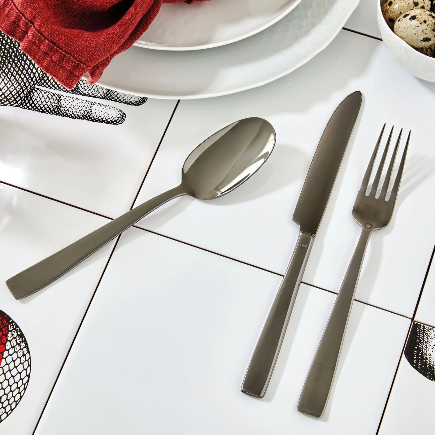 Sambonet Bestekset Flat - Zwart - 36 delig / 6 personen Sambonet Bestekset Flat - Zwart - 36 Delig / 6 Personen -Praktische Winkel Voor Keukenbenodigdheden Sambonet Bestekset Flat Zwart 36 Delig