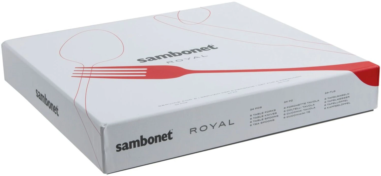 Sambonet Bestekset Royal - Champagne - 24 delig / 6 personen Sambonet Bestekset Royal - Champagne - 24 Delig / 6 Personen -Praktische Winkel Voor Keukenbenodigdheden Sambonet Bestekset Royal 24