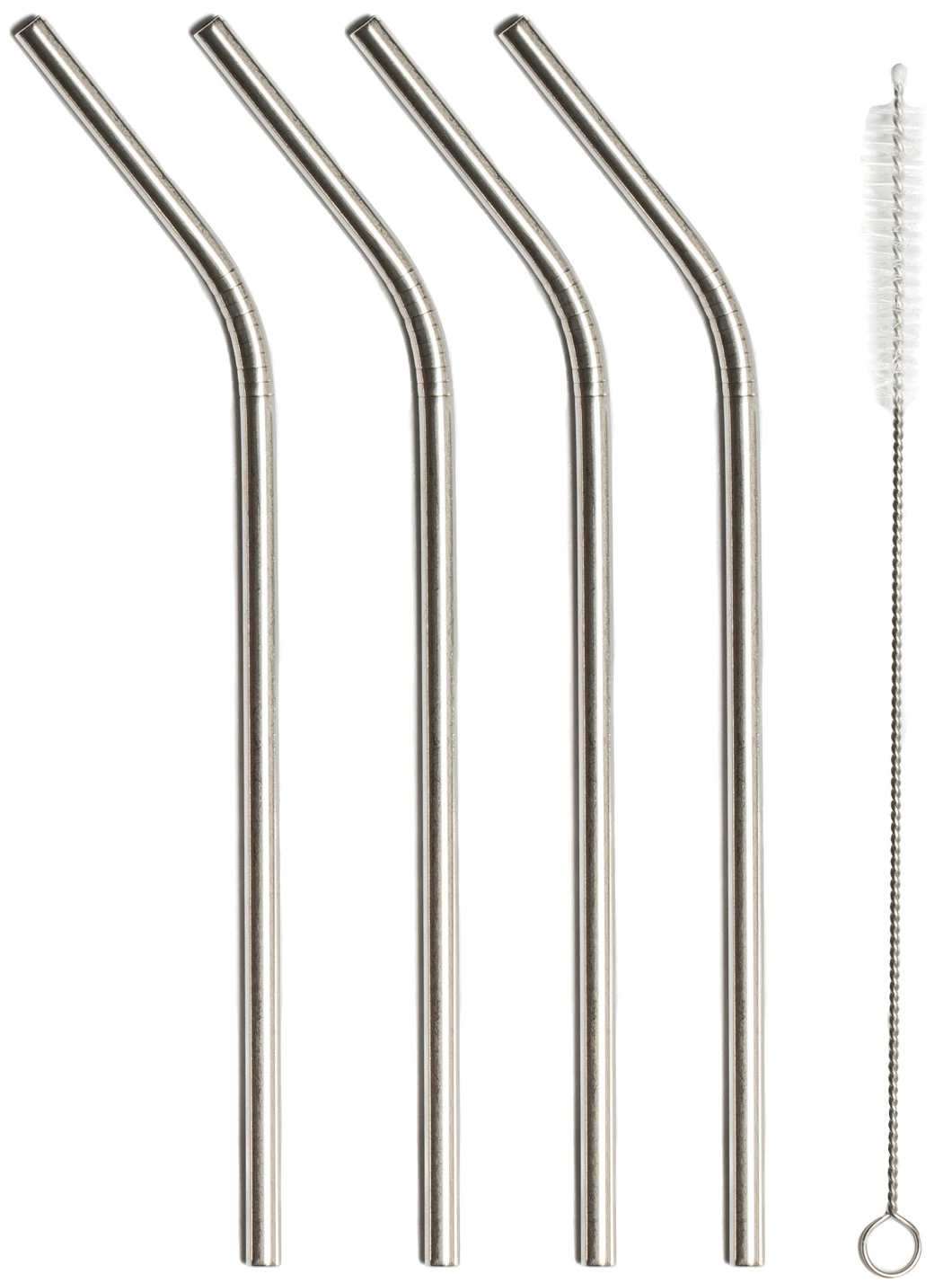 Sareva Herbruikbare rietjes - met borstel - RVS - Gebogen - 4 stuks Sareva Herbruikbare Rietjes - Met Borstel - RVS - Gebogen - 4 Stuks -Praktische Winkel Voor Keukenbenodigdheden Sareva Rietjes gebogen RVS