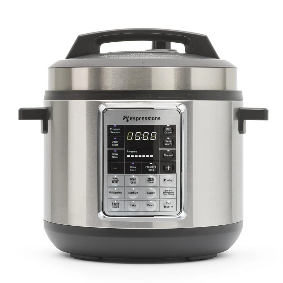 Espressions Smart Pressure Cooker / Multicooker / Slowcooker - 5.7 Liter - EP6000 Espressions Smart Pressure Cooker / Multicooker / Slowcooker - 5.7 Liter - EP6000 -Praktische Winkel Voor Keukenbenodigdheden SmartPressureCookervoorkant2 61b85b21662898.94820238