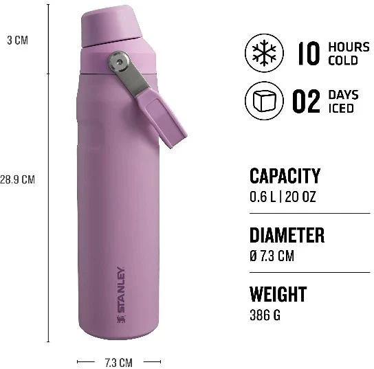 Stanley Waterfles The Aerolight IceFlow Fast Flow - Lilac - 600 ml Stanley Waterfles The Aerolight IceFlow Fast Flow - Lilac - 600 Ml -Praktische Winkel Voor Keukenbenodigdheden TheAerolight IceFlow WaterBottleFastFlow 0.6L