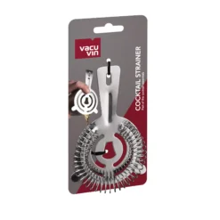 Vacu Vin Cocktail Zeef - Zilver - ø 9.5 Cm 5 Vacu Vin Cocktail Zeef - Zilver - ø 9.5 Cm -Praktische Winkel Voor Keukenbenodigdheden VV CocktailStrainer Packshot VV9
