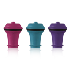 Vacu Vin Wijnstopper Vacuum Wine Stopper - Gekleurd - 3 Stuks