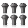 Vacu Vin Wijnstopper Vacuum Wine Stopper - Grijs - 6 Stuks -Praktische Winkel Voor Keukenbenodigdheden VacuumWineStoppers SetOf6