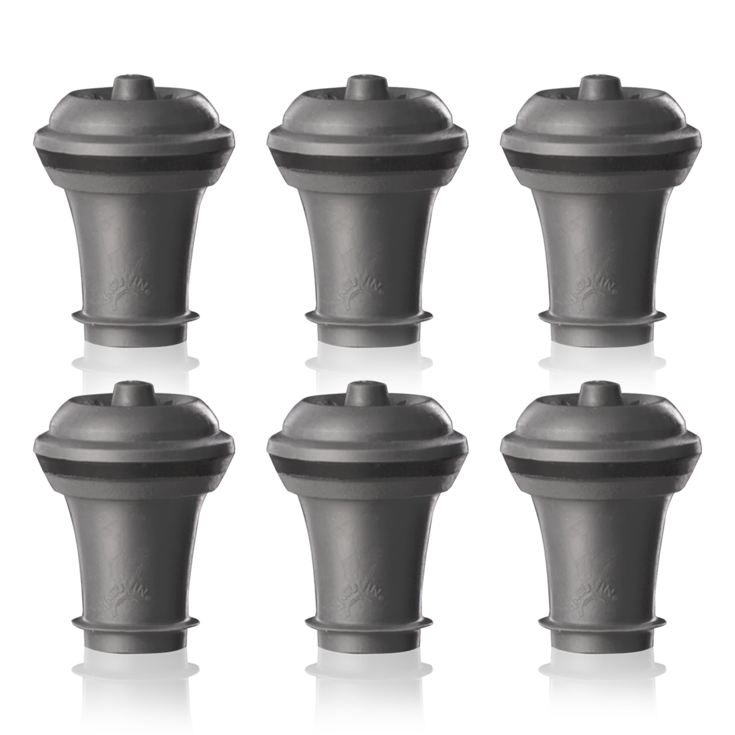 Vacu Vin Wijnstopper Vacuum Wine Stopper - Grijs - 6 stuks Vacu Vin Wijnstopper Vacuum Wine Stopper - Grijs - 6 Stuks -Praktische Winkel Voor Keukenbenodigdheden VacuumWineStoppers SetOf6