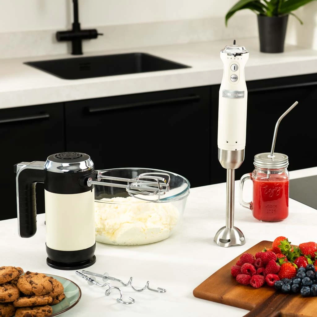 Westinghouse Staafmixer Retro Collections - 600 W - vanilla white - WKHBS270WH Westinghouse Staafmixer Retro Collections - 600 W - Vanilla White - WKHBS270WH -Praktische Winkel Voor Keukenbenodigdheden WKHBS270WH Retro Hand Blender 5