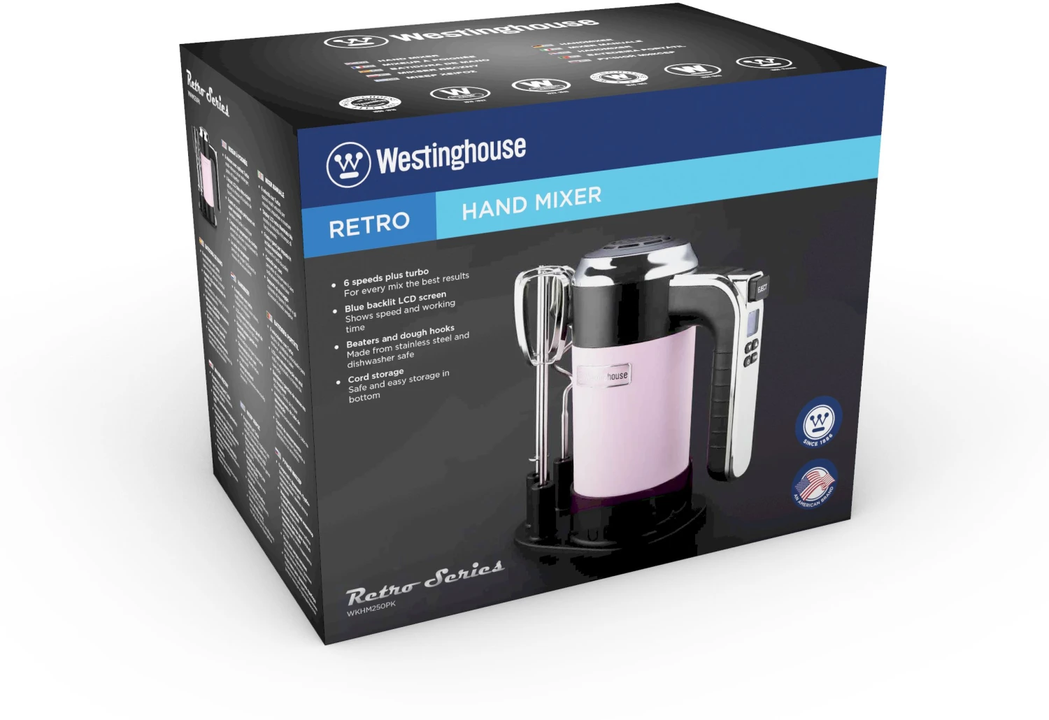 Westinghouse Handmixer Retro Collections - 6 standen - roze - WKHM250PK Westinghouse Handmixer Retro Collections - 6 Standen - Roze - WKHM250PK -Praktische Winkel Voor Keukenbenodigdheden WKHM250PK