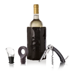 Vacu Vin Wijnset Classic - Zwart - 4 Delige Set
