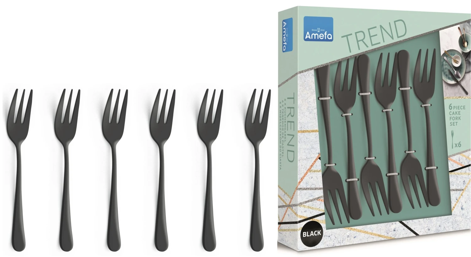 Amefa Gebaksvorkjes Austin - Vintage Zwart - 6 stuks Amefa Gebaksvorkjes Austin - Vintage Zwart - 6 Stuks -Praktische Winkel Voor Keukenbenodigdheden amefa taartvorkjes austin vintage zwart scaled