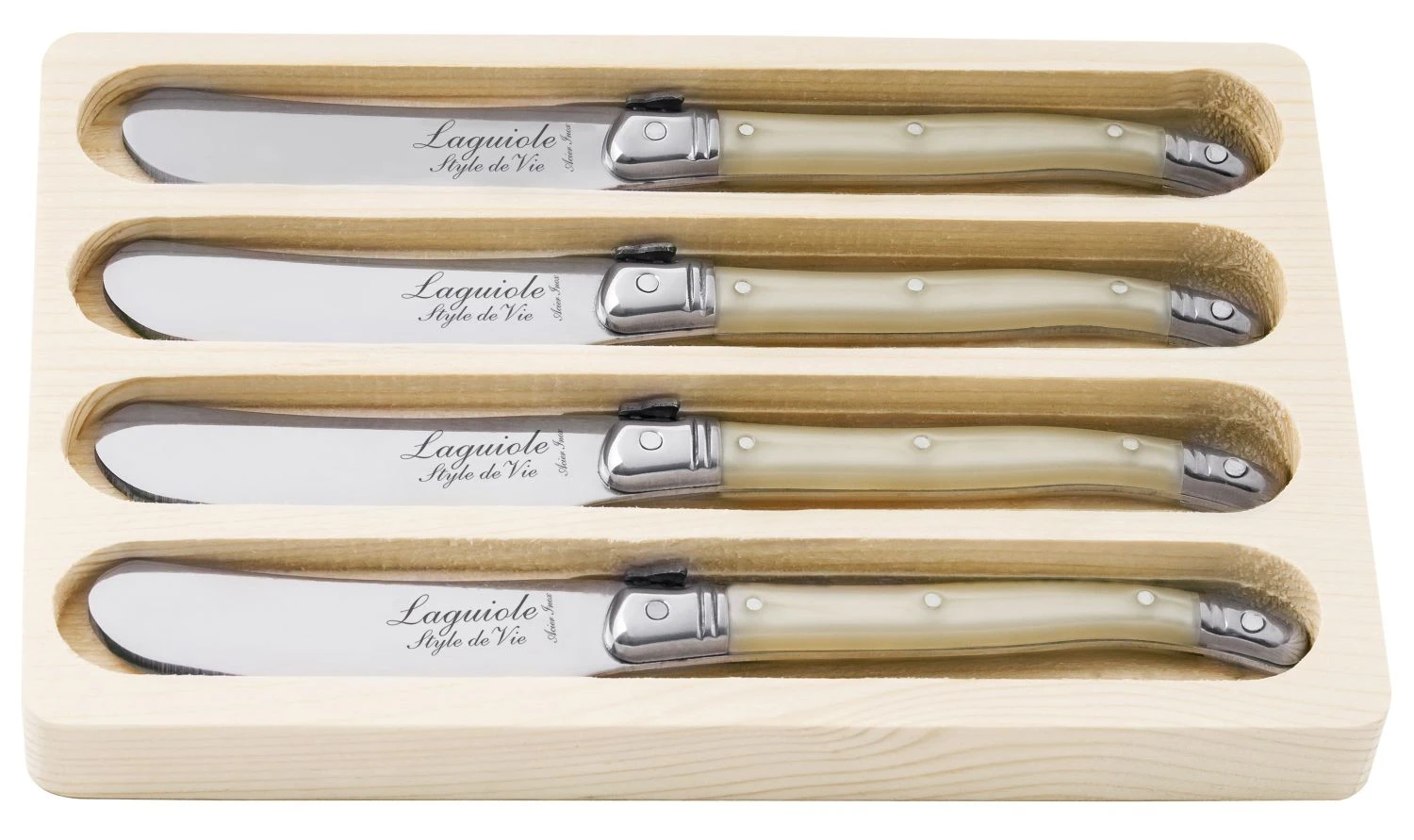 Laguiole Style de Vie Botermessen Parelmoer - 4 Stuks Laguiole Style De Vie Botermessen Parelmoer - 4 Stuks -Praktische Winkel Voor Keukenbenodigdheden botermesjes parelmoer gr