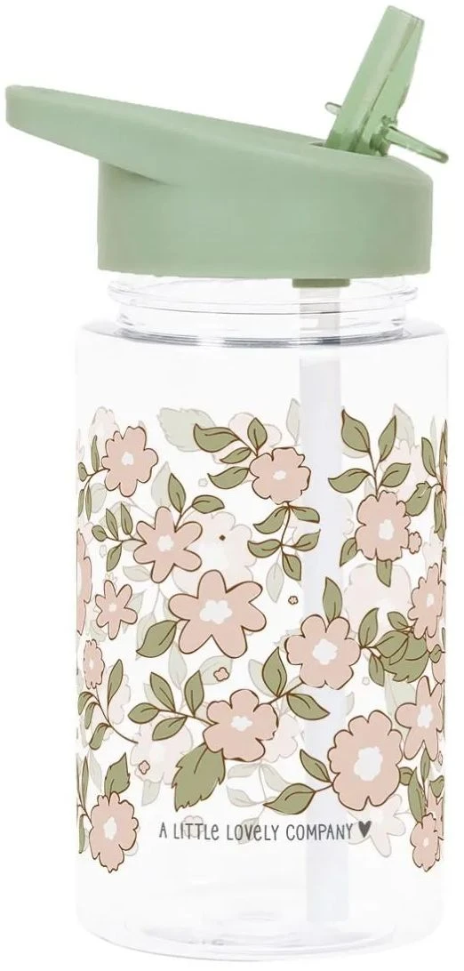 A Little Lovely Company Drinkfles / Waterfles - Groene Bloesems A Little Lovely Company Drinkfles / Waterfles - Groene Bloesems -Praktische Winkel Voor Keukenbenodigdheden dbblsa45 lr 2 drink bottle blossoms sage