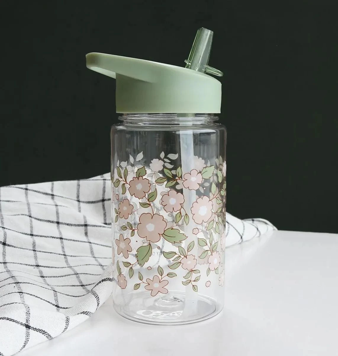 A Little Lovely Company Drinkfles / Waterfles - Groene Bloesems A Little Lovely Company Drinkfles / Waterfles - Groene Bloesems -Praktische Winkel Voor Keukenbenodigdheden dbblsa45 lr 4 drink bottle blossoms sage