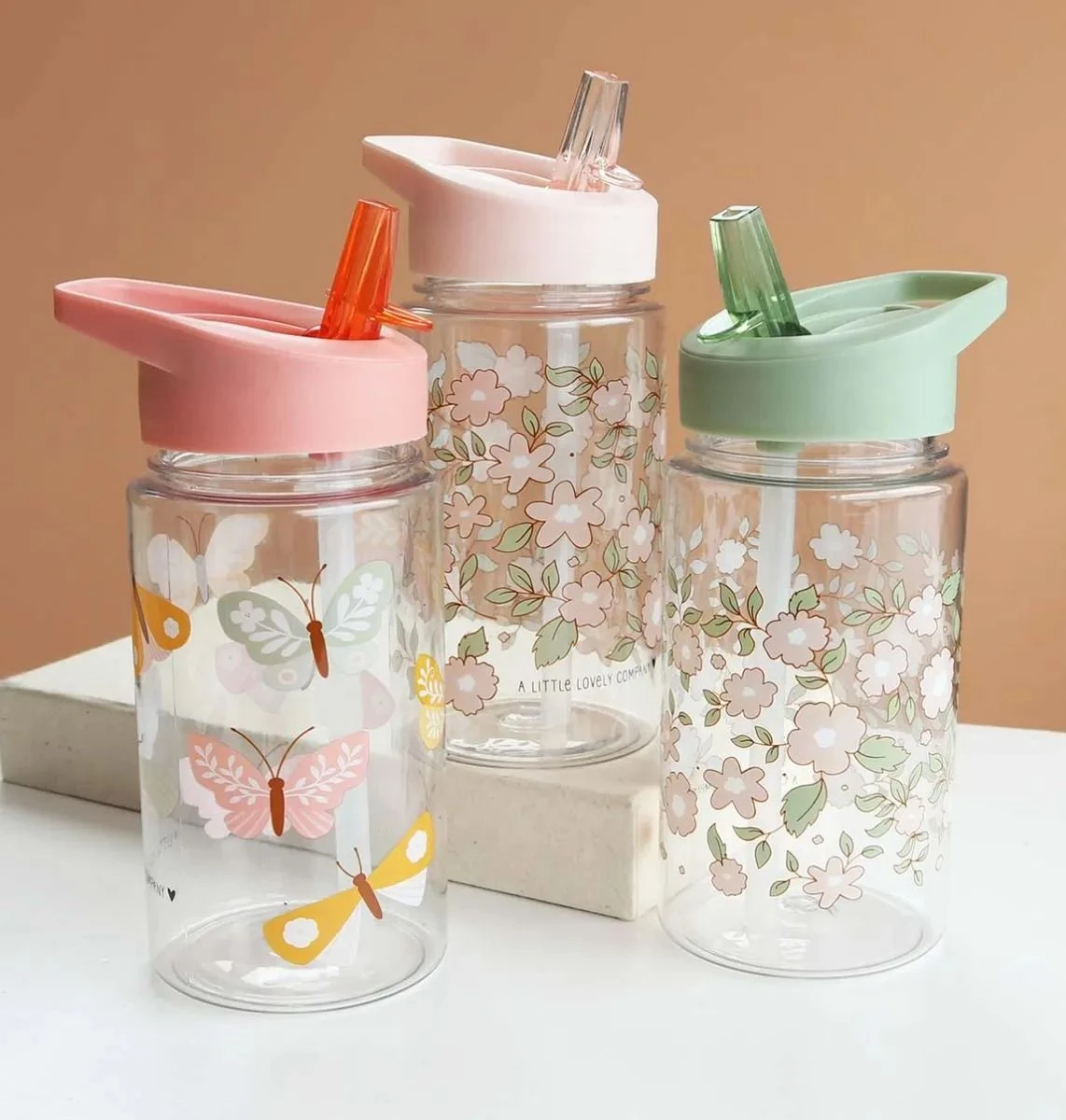 A Little Lovely Company Drinkfles / Waterfles - Groene Bloesems A Little Lovely Company Drinkfles / Waterfles - Groene Bloesems -Praktische Winkel Voor Keukenbenodigdheden dbblsa45 lr 6 drink bottle blossoms sage