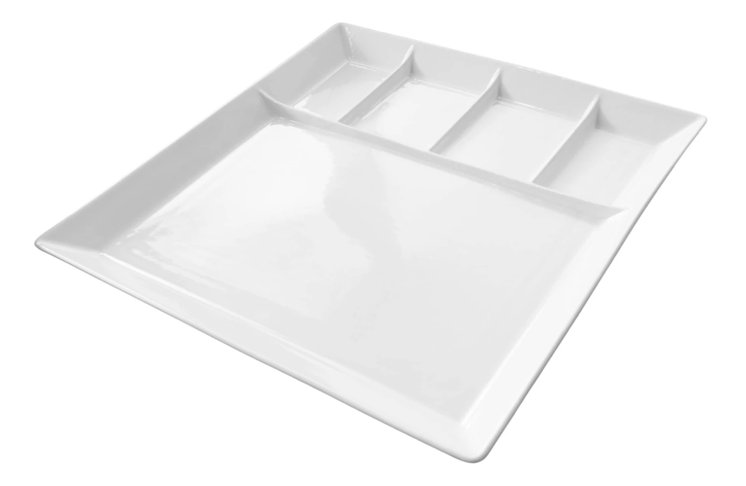 Fonduebord / Gourmetbord - 5 vakken - Wit - 24 x 24 cm Fonduebord / Gourmetbord - 5 Vakken - Wit - 24 X 24 Cm -Praktische Winkel Voor Keukenbenodigdheden gourmet bord scaled
