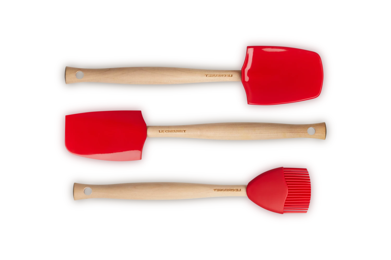 Le Creuset Spatelset - 3 stuks - Premium - Kersenrood Le Creuset Spatelset - 3 Stuks - Premium - Kersenrood -Praktische Winkel Voor Keukenbenodigdheden image