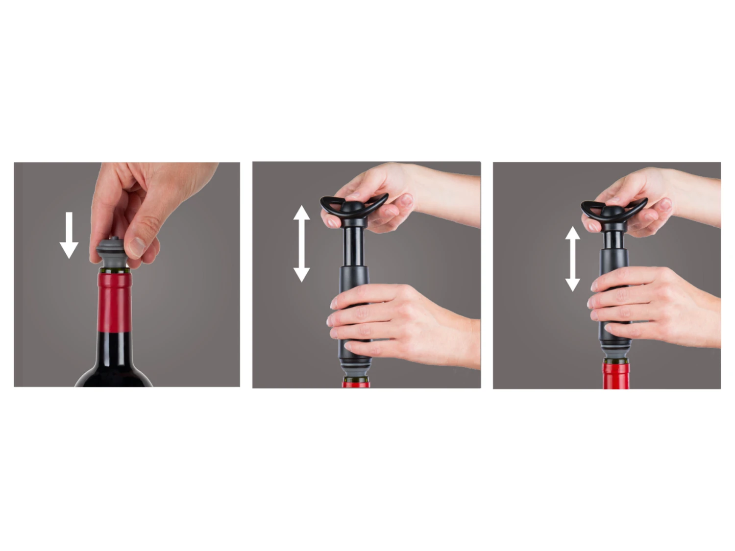 Vacu Vin Wijnpomp met 2 wijnstoppers - Wine Saver Concerto - Zwart Vacu Vin Wijnpomp Met 2 Wijnstoppers - Wine Saver Concerto - Zwart -Praktische Winkel Voor Keukenbenodigdheden instructie pomp zwart fancy 1