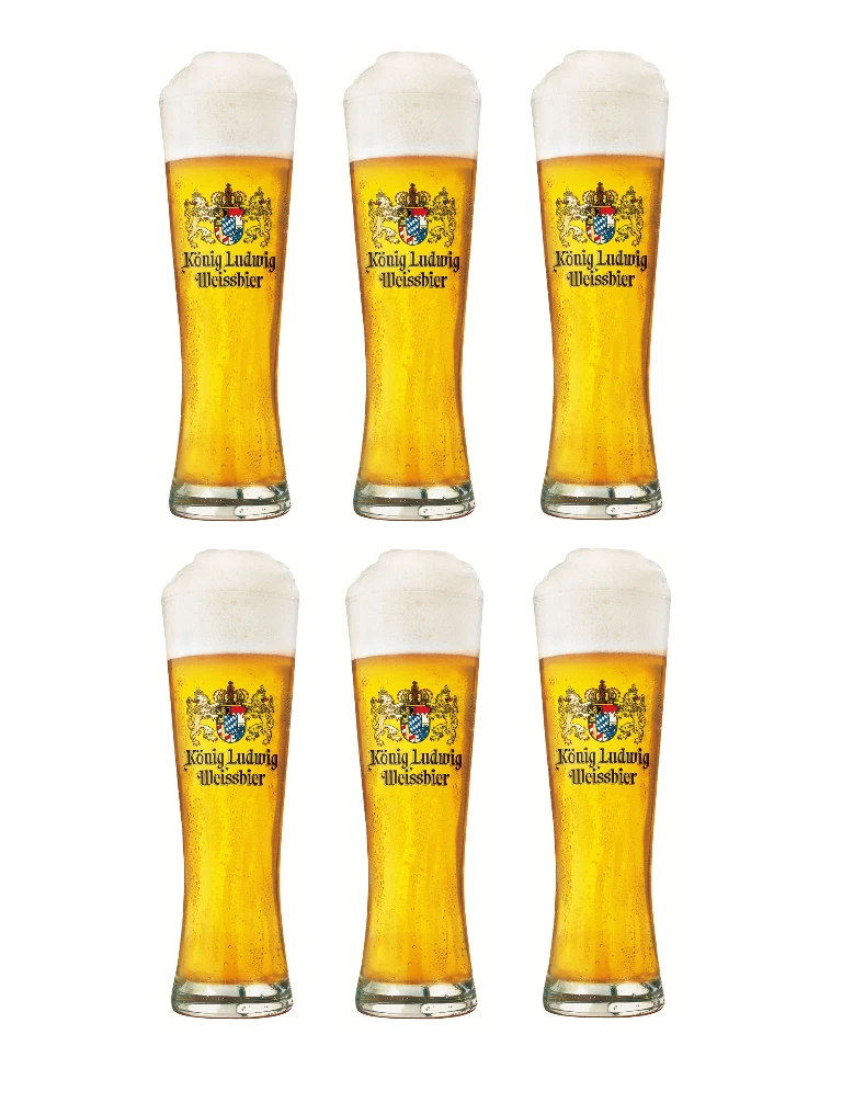 Konig Ludwig Bierglazen Weizen - 300 ml - 6 stuks Konig Ludwig Bierglazen Weizen - 300 Ml - 6 Stuks -Praktische Winkel Voor Keukenbenodigdheden koning ludwig weissbier glas 1