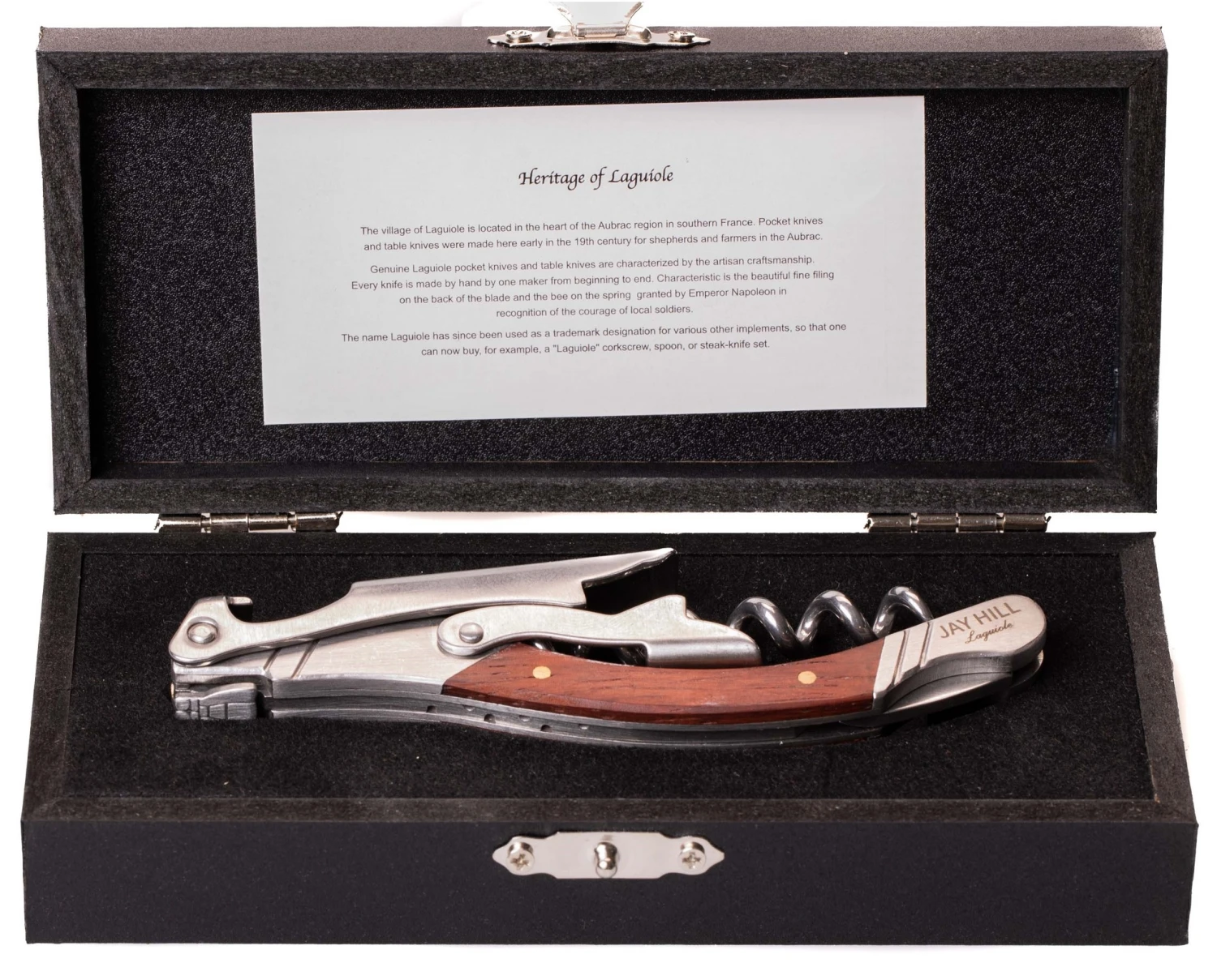 Jay Hill Kurkentrekker / Kelnersmes Laguiole - Rozenhout Jay Hill Kurkentrekker / Kelnersmes Laguiole - Rozenhout -Praktische Winkel Voor Keukenbenodigdheden kurkentrekker 1