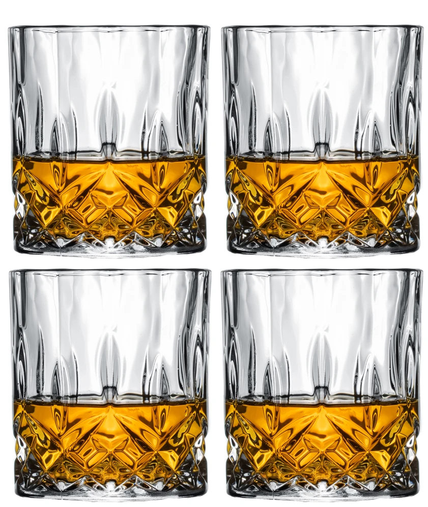 Cookinglife Whiskey Glazen / Cocktailglazen / Waterglazen Moray - 320 ml - 4 stuks Cookinglife Whiskey Glazen / Cocktailglazen / Waterglazen Moray - 320 Ml - 4 Stuks -Praktische Winkel Voor Keukenbenodigdheden moray 4 glazen