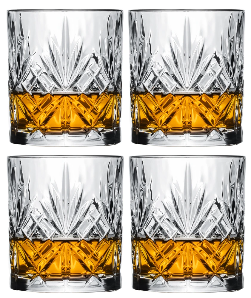 Cookinglife Whiskey Glazen / Cocktailglazen / Waterglazen Moy - 340 ml - 4 stuks Cookinglife Whiskey Glazen / Cocktailglazen / Waterglazen Moy - 340 Ml - 4 Stuks -Praktische Winkel Voor Keukenbenodigdheden moy 4 glazen