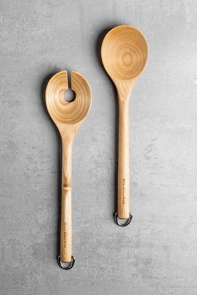 KitchenAid Slabestek Core Berkenhout 2-delig 33 cm KitchenAid Slabestek Core Berkenhout 2-delig 33 Cm -Praktische Winkel Voor Keukenbenodigdheden