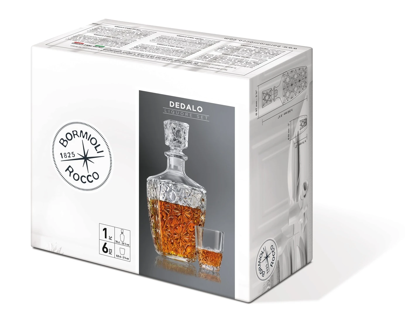 Bormioli Rocco Whiskey Set Dedalo - 7 delige set Bormioli Rocco Whiskey Set Dedalo - 7 Delige Set -Praktische Winkel Voor Keukenbenodigdheden p002174