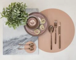 Jay Hill Placemats - Vegan Leer - Grijs / Roze - Dubbelzijdig - ø 38 Cm - 6 Stuks 4 Jay Hill Placemats - Vegan Leer - Grijs / Roze - Dubbelzijdig - ø 38 Cm - 6 Stuks -Praktische Winkel Voor Keukenbenodigdheden placemat 17 1