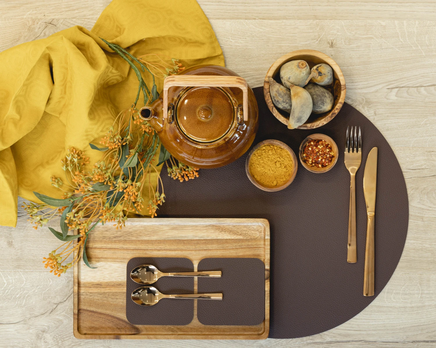 Jay Hill Placemats - Vegan leer - Bruin / Zand - dubbelzijdig - ø 38 cm - 6 Stuks Jay Hill Placemats - Vegan Leer - Bruin / Zand - Dubbelzijdig - ø 38 Cm - 6 Stuks -Praktische Winkel Voor Keukenbenodigdheden placemat 8 8 scaled