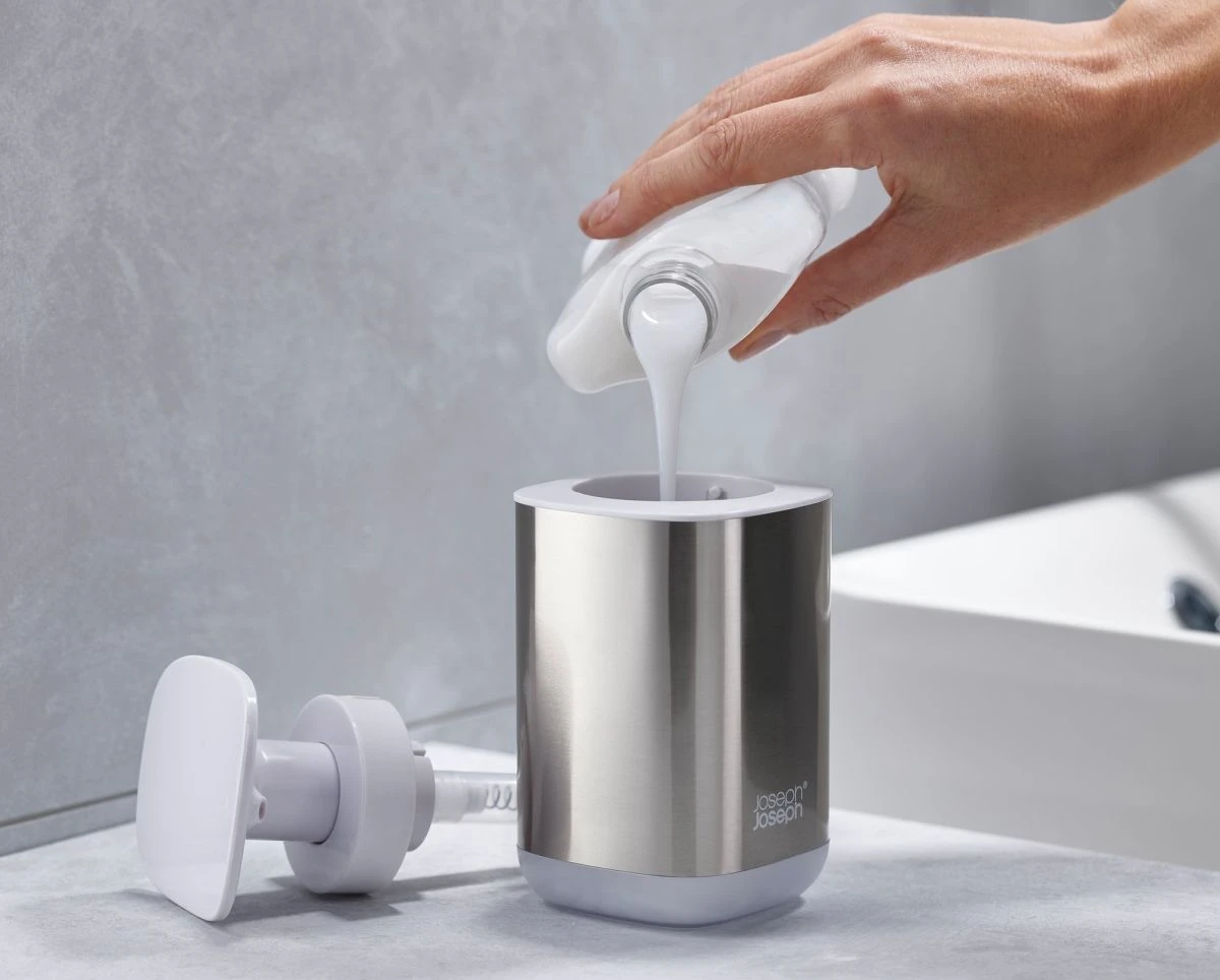 Joseph Joseph Zeepdispenser Presto Joseph Joseph Zeepdispenser Presto -Praktische Winkel Voor Keukenbenodigdheden presto steel white iu2 5422f4d1 7b11 440d a409