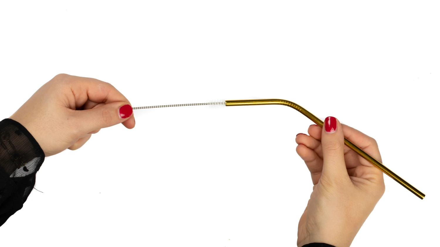 Sareva Herbruikbare rietjes - met borstel - Goud - Gebogen - 4 stuks Sareva Herbruikbare Rietjes - Met Borstel - Goud - Gebogen - 4 Stuks -Praktische Winkel Voor Keukenbenodigdheden product hand 4 scaled