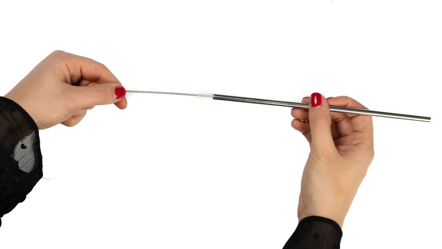 Sareva Herbruikbare rietjes - met borstel - RVS - 4 stuks Sareva Herbruikbare Rietjes - Met Borstel - RVS - 4 Stuks -Praktische Winkel Voor Keukenbenodigdheden product hand 5 scaled