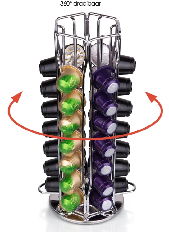 Jay Hill Nespresso Cuphouder - RVS - 42 Stuks Jay Hill Nespresso Cuphouder - RVS - 42 Stuks -Praktische Winkel Voor Keukenbenodigdheden sareva cuphouder nespresso draaibaar