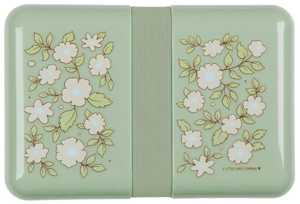 A Little Lovely Company Lunchbox - Groene Bloesems A Little Lovely Company Lunchbox - Groene Bloesems -Praktische Winkel Voor Keukenbenodigdheden sbblsa49 lr 1 lunch box blossoms sage 1
