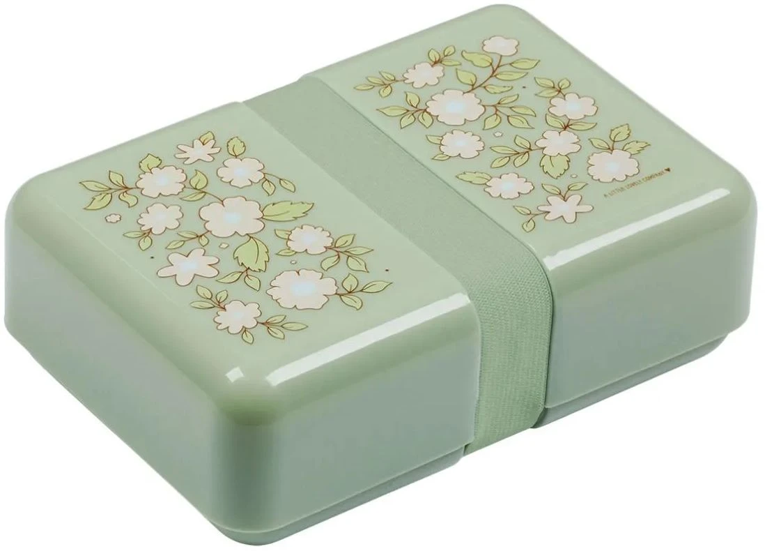 A Little Lovely Company Lunchbox - Groene Bloesems A Little Lovely Company Lunchbox - Groene Bloesems -Praktische Winkel Voor Keukenbenodigdheden sbblsa49 lr 2 lunch box blossoms sage 1