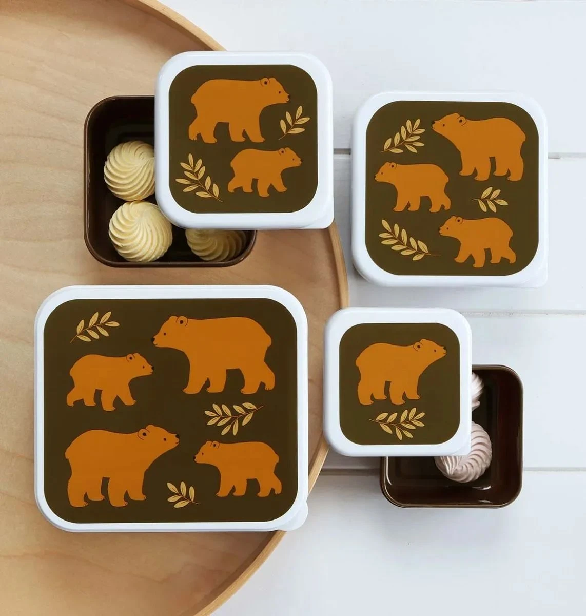 A Little Lovely Company Lunchset - Beren A Little Lovely Company Lunchset - Beren -Praktische Winkel Voor Keukenbenodigdheden sbsebe43 lr 5 lunch snack box set bears