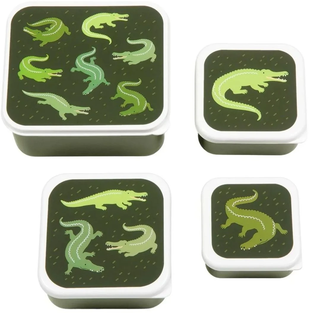 A Little Lovely Company Lunchset - Krokodillen A Little Lovely Company Lunchset - Krokodillen -Praktische Winkel Voor Keukenbenodigdheden sbsevr59 lr 1 lunch snack box set crocodiles 1