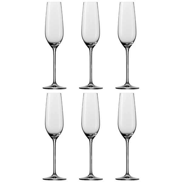 Schott Zwiesel Champagneglazen Fortissimo - 240 ml - 6 stuks Schott Zwiesel Champagneglazen Fortissimo - 240 Ml - 6 Stuks -Praktische Winkel Voor Keukenbenodigdheden schott zwiesel fortissimo champagneflute no 7 set van 6