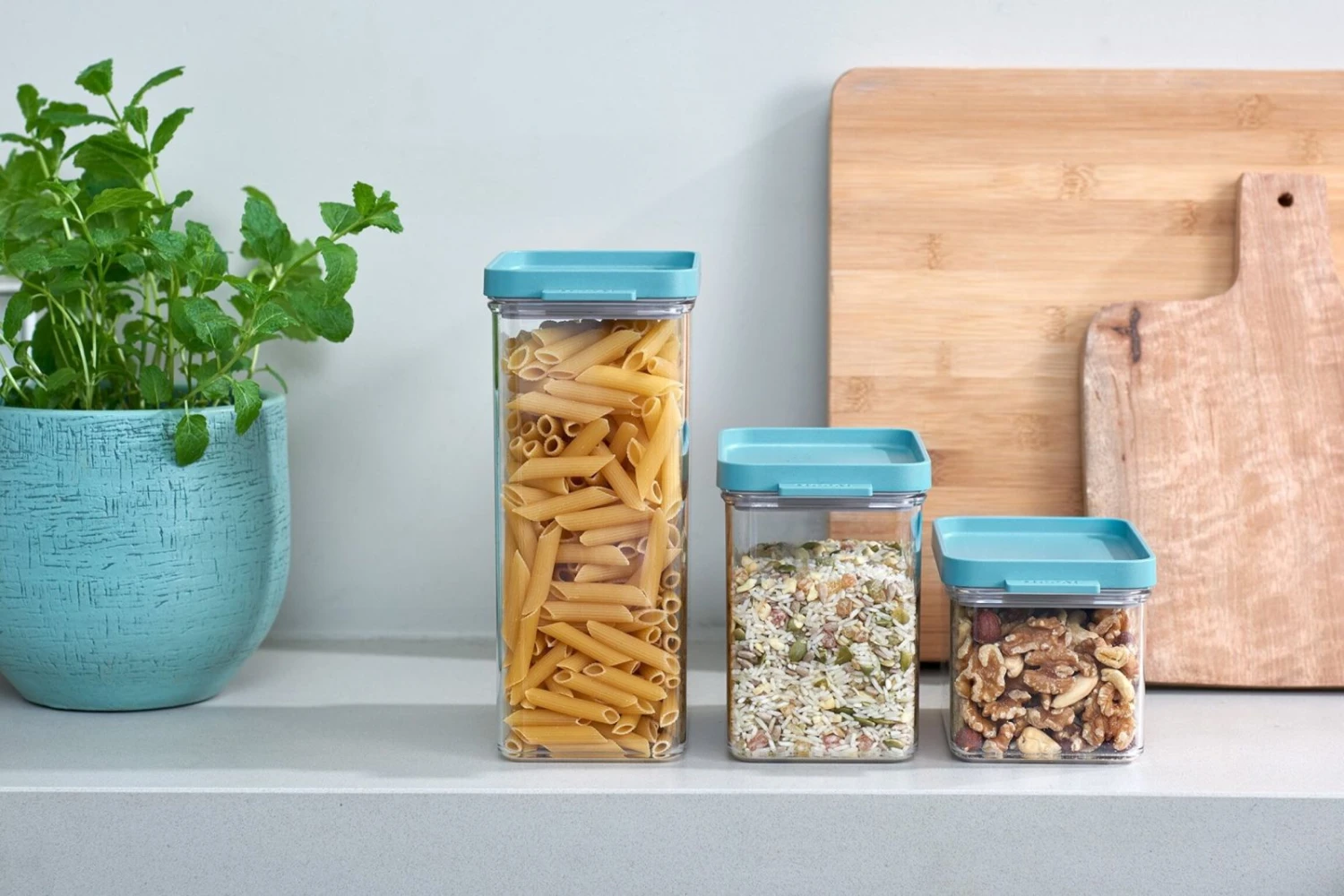 Mepal Bewaardoos Omnia Nordic White 3-Delig Mepal Bewaardoos Omnia Nordic White 3-Delig -Praktische Winkel Voor Keukenbenodigdheden set bewaardoos omnia 3 delig nordic white