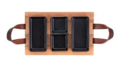 Bowls & Dishes Serveerplank / Tapasplank Streetfood 3-vaks Zwart - Medium -Praktische Winkel Voor Keukenbenodigdheden vbb1830.zw 1 1