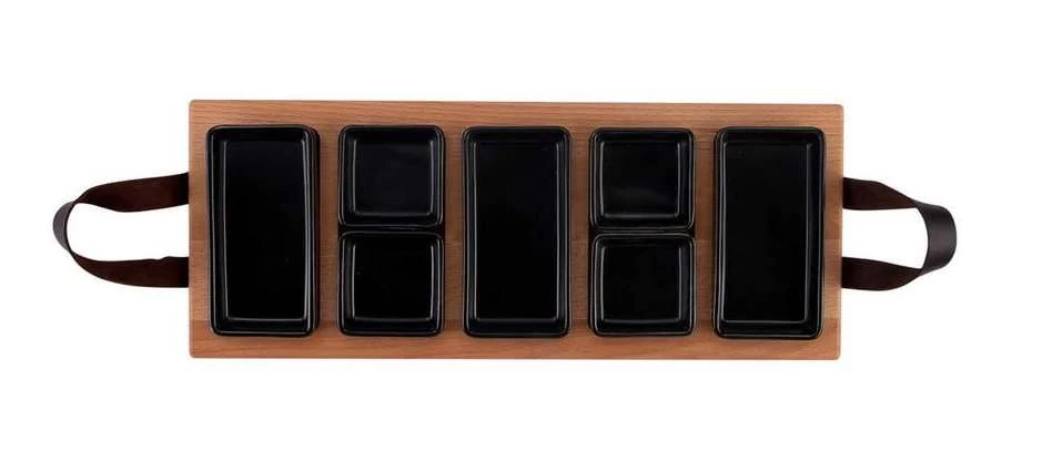 Bowls & Dishes Serveerplank / Tapasplank Streetfood 5-vaks Zwart - Large Bowls & Dishes Serveerplank / Tapasplank Streetfood 5-vaks Zwart - Large -Praktische Winkel Voor Keukenbenodigdheden vbb1849.zw 2