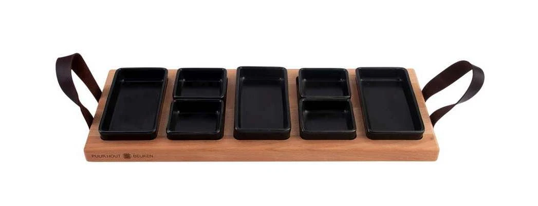 Bowls & Dishes Serveerplank / Tapasplank Streetfood 5-vaks Zwart - Large Bowls & Dishes Serveerplank / Tapasplank Streetfood 5-vaks Zwart - Large -Praktische Winkel Voor Keukenbenodigdheden vbb1849.zw 3 1