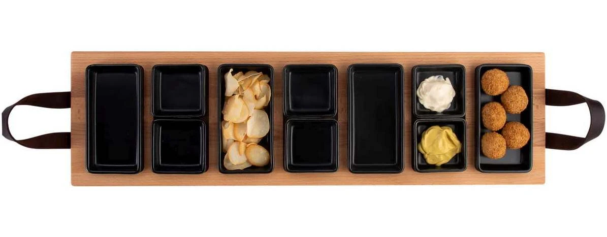 Bowls & Dishes Serveerplank / Tapasplank Streetfood 7-vaks Zwart - XXL Bowls & Dishes Serveerplank / Tapasplank Streetfood 7-vaks Zwart - XXL -Praktische Winkel Voor Keukenbenodigdheden vbb1869.zw 2 1