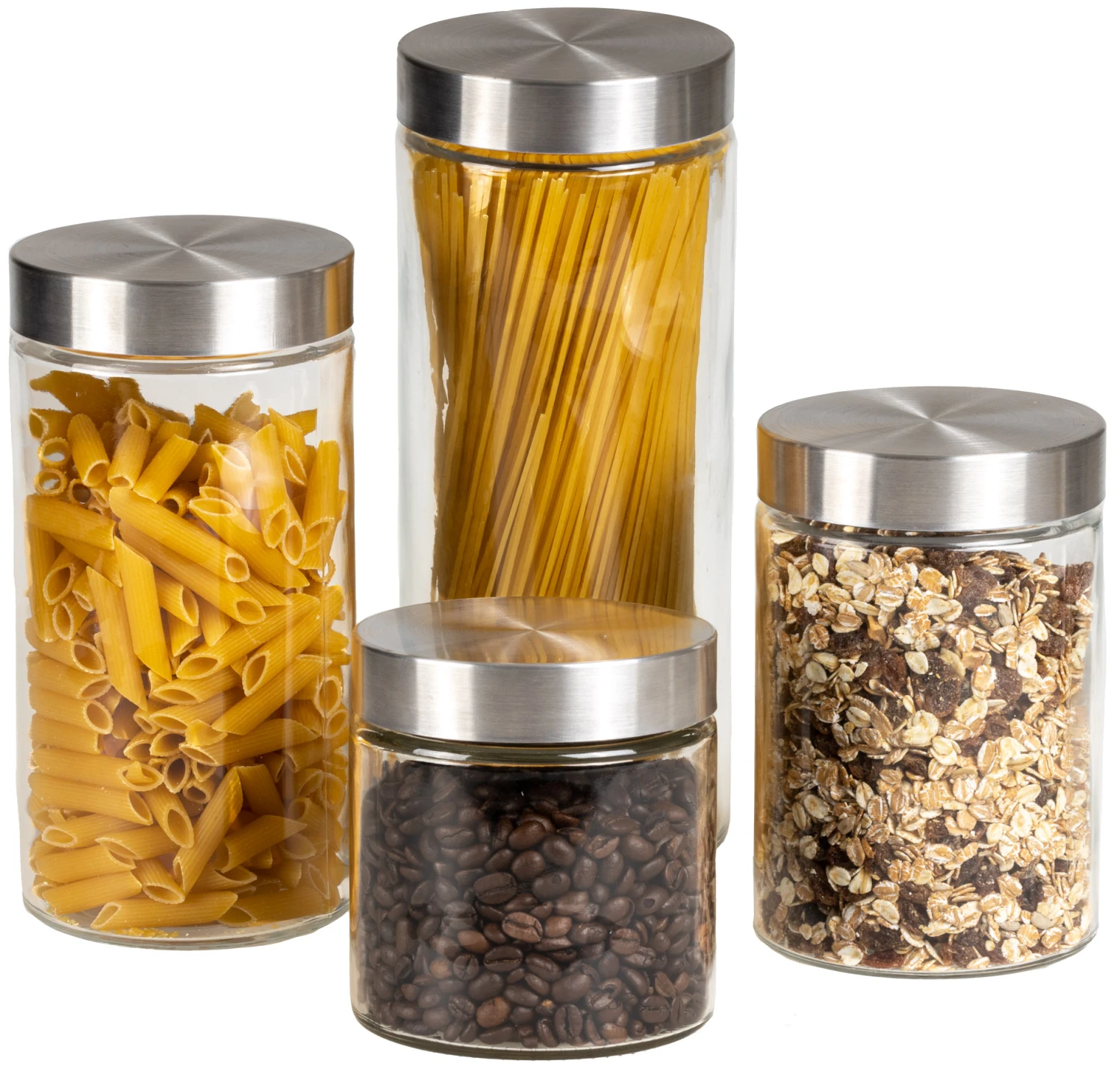 Sareva Voorraadpot - Glas / RVS deksel - ø 11 cm / 850 ml Sareva Voorraadpot - Glas / RVS Deksel - ø 11 Cm / 850 Ml -Praktische Winkel Voor Keukenbenodigdheden voorraadpot set