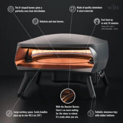 Witt Pizza Oven Etna Rotante - Op Gas Voor Buiten - Mat Grafiet - Voor ø 40 Cm Pizza's - Roterende Pizzasteen 5 Witt Pizza Oven Etna Rotante - Op Gas Voor Buiten - Mat Grafiet - Voor ø 40 Cm Pizza's - Roterende Pizzasteen -Praktische Winkel Voor Keukenbenodigdheden wp etna rotante ecom graphite 005